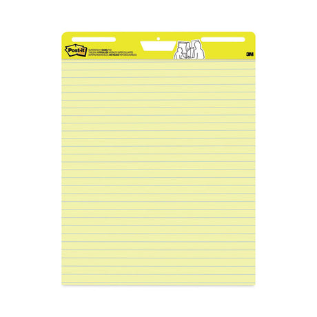 Vertical-Orientation Self-Stick Easel Pads, Presentation Format (1.5" Rule), 25 x 30, Yellow, 30 Sheets, 2/Carton