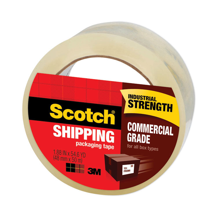 3750 Commercial Grade Packaging Tape, 3" Core, 1.88" x 54.6 yds, Clear