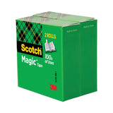 Magic Tape Refill, 3" Core, 0.75" x 72 yds, Clear, 2/Pack