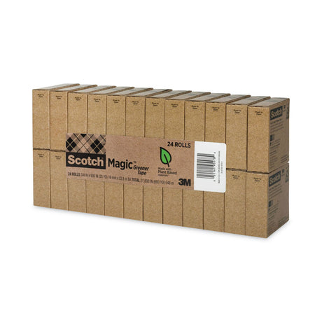 Magic Greener Tape, 1" Core, 0.75" x 75 ft, Clear, 24/Pack