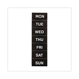 Interchangeable Magnetic Board Accessories, Days of Week, Black/White, 2" x 1", 7 Pieces