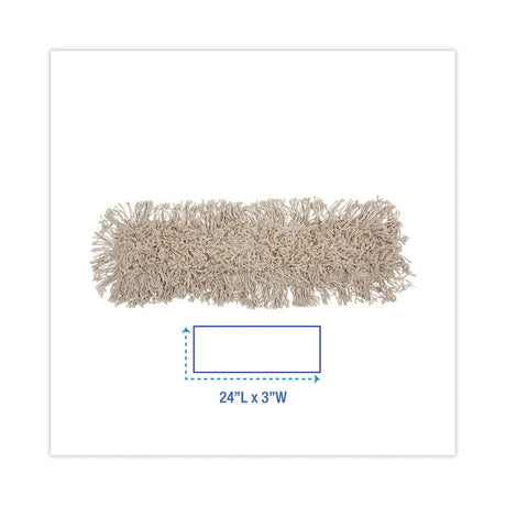Mop Head, Dust, Cotton, 24 x 3, White