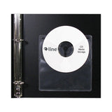 Self-Adhesive CD Holder, 1 Disc Capacity, Clear, 10/Pack