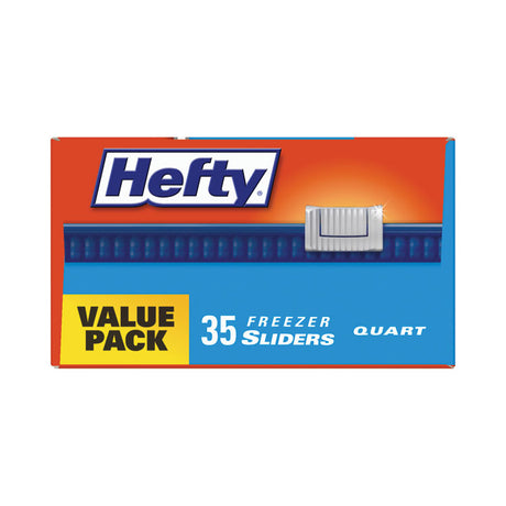 Slider Stand and Fill Freezer Storage Bags, 32 oz, 7  x 8 , Clear, 35 Bags/Box, 9 Boxes/Carton