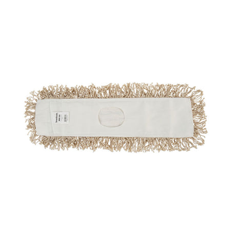 Industrial Dust Mop Head, Hygrade Cotton, 24w x 5d, White