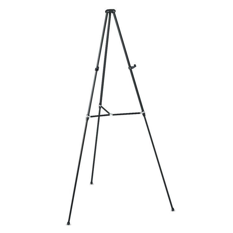 Lightweight Telescoping Tripod Easel, Adjusts 38" to 66" High, Aluminum, Black