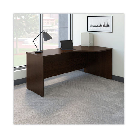 Series C Collection Corner Desk Module, Right, 71.13" x 35.5" x 29.88", Hansen Cherry/Graphite Gray