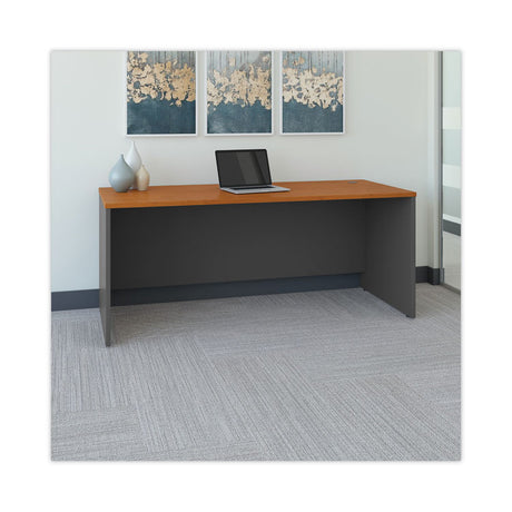 Series C Collection Desk Shell, 71.13" x 29.38" x 29.88", Natural Cherry/Graphite Gray