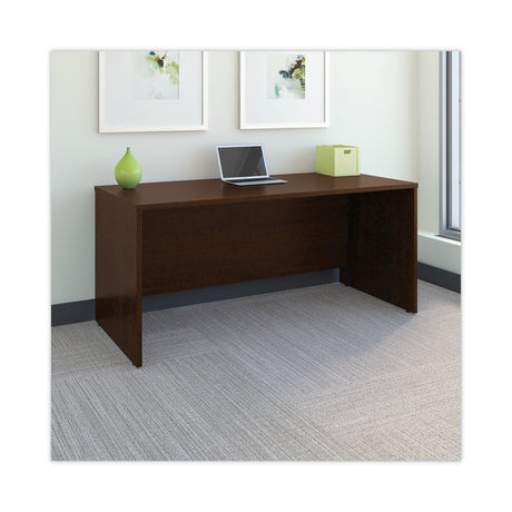 Series C Collection Desk Shell, 66" x 29.38" x 29.88", Hansen Cherry/Graphite Gray