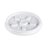 Plastic Lids for Foam Containers, Vented, Fits 3.5-6 oz, White, 100/Pack, 10 Packs/Carton