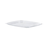 ClearPac Clear Container Lids, Flat, 6.5 x 7.5, Clear, Plastic, 63/Pack, 8 Packs/Carton