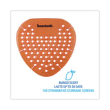 Gem Urinal Screens, Mango Scent, Orange, 12/Box