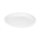 Placesetter Deluxe Laminated Foam Dinnerware, Plate, 10.25  dia, White, 540/Carton