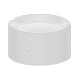 Placesetter Deluxe Laminated Foam Dinnerware, Plate, 6  dia, White, 1,000/Carton