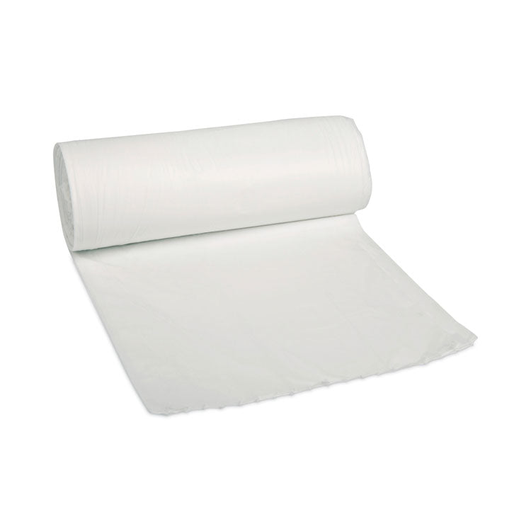 Low-Density Waste Can Liners, 30 gal, 0.5 mil, 30  x 36 , White, Perforated Roll, 10 Bags/Roll, 20 Rolls/Carton