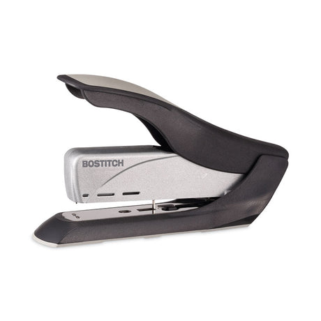 Spring-Powered Premium Heavy-Duty Stapler, 65-Sheet Capacity, Black/Silver