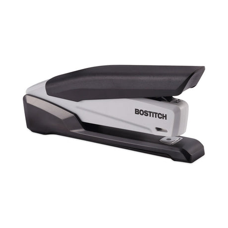 EcoStapler Spring-Powered Desktop Stapler with Antimicrobial Protection, 20-Sheet Capacity, Gray/Black