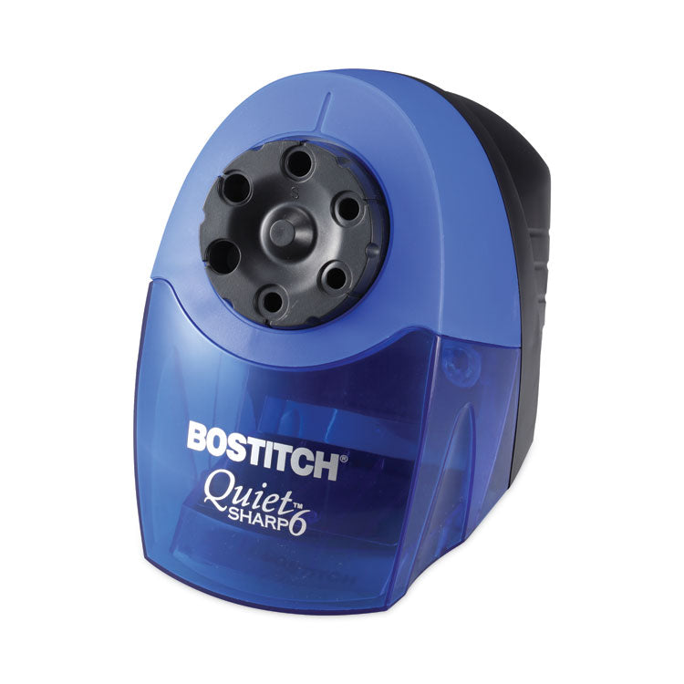 QuietSharp 6 Classroom Electric Pencil Sharpener, AC-Powered, 6.13 x 10.69 x 9, Blue