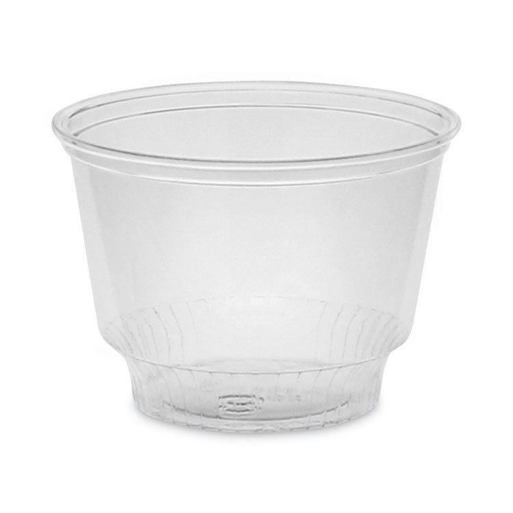 EarthChoice Recycled Clear Plastic Sundae Dish, 8 oz, 4  dia x 3 h, Clear, 60/Bag, 15 Bags/Carton
