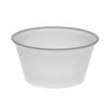 Plastic Portion Cup, 2 oz, Translucent, 200/Bag, 12 Bags/Carton