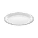 Placesetter Deluxe Laminated Foam Dinnerware, Plate, 8.88  dia, White, 500/Carton