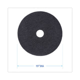 Stripping Floor Pads, 19" Diameter, Black, 5/Carton