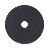 Stripping Floor Pads, 19" Diameter, Black, 5/Carton