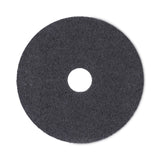 High Performance Stripping Floor Pads, 17" Diameter, Black, 5/Carton
