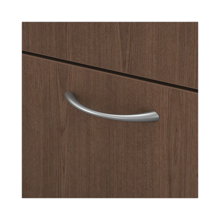 Mod Support Pedestal, Left or Right, 2-Drawers: Box/File, Legal/Letter, Sepia Walnut, 15  x 20  x 20