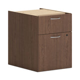 Mod Support Pedestal, Left or Right, 2-Drawers: Box/File, Legal/Letter, Sepia Walnut, 15  x 20  x 20