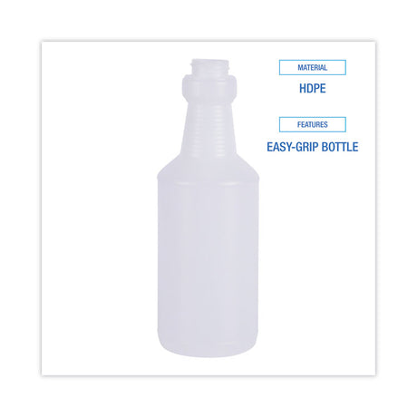 Handi-Hold Spray Bottle, 16 oz, Clear, 24/Carton