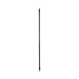 Fiberglass Broom Handle, Nylon Plastic Threaded End, 1" dia x 60", Black