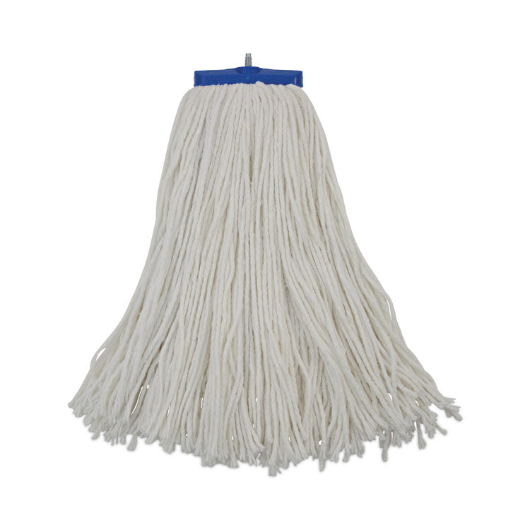 Cut-End Lie-Flat Wet Mop Head, Rayon, 16oz, White