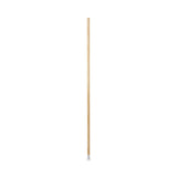 Lie-Flat Screw-In Mop Handle, Lacquered Wood, 1.13" dia x 54", Natural