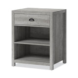 Fallbrook Printer Stand, Engineered Wood, 3 Shelves, 1 Drawer, 50 lb Capacity, 24  x 20  x 30.25 , Smoked Ash