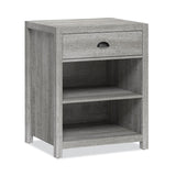 Fallbrook Printer Stand, Engineered Wood, 3 Shelves, 1 Drawer, 50 lb Capacity, 24  x 20  x 30.25 , Smoked Ash