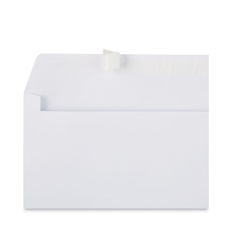 Peel Seal Strip Business Envelope, #10, Square Flap, Self-Adhesive Closure, 4.13 x 9.5, White, 100/Box