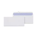 Peel Seal Strip Security Tint Business Envelope, #10, Square Flap, Self-Adhesive Closure, 4.13 x 9.5, White, 100/Box