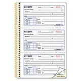 Gold Standard Money Receipt Book, Two-Part Carbonless, 5 x 2.75, 3 Forms/Sheet, 225 Forms Total