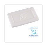 Face and Body Soap, Flow Wrapped, Floral Fragrance, # 1/2 Bar, 1000/Carton