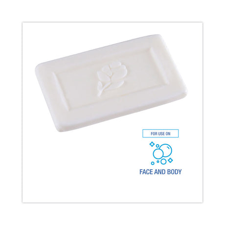 Face and Body Soap, Flow Wrapped, Floral Fragrance, # 1/2 Bar, 1000/Carton