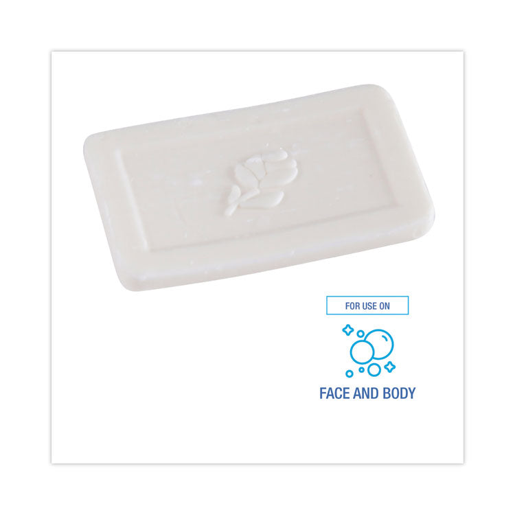 Face and Body Soap, Flow Wrapped, Floral Fragrance, # 3/4 Bar, 1,000/Carton