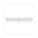 Clear Plastic Ruler, Standard/Metric, 12" Long, Clear