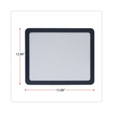 Recycled Cubicle Dry Erase Board, 15.88 x 12.88, White Surface, Charcoal Plastic Frame