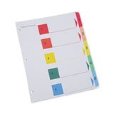 Deluxe Table of Contents Dividers for Printers, 5-Tab, 1 to 5  Table Of Contents, 11 x 8.5, White, 6 Sets