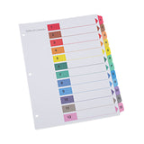 Deluxe Table of Contents Dividers for Printers, 12-Tab, 1 to 12  Table Of Contents, 11 x 8.5, White, 6 Sets