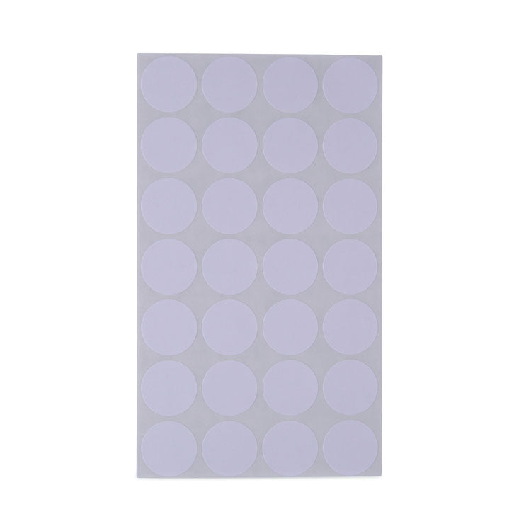 Self-Adhesive Removable Color-Coding Labels, 0.75" dia, White, 28/Sheet, 36 Sheets/Pack