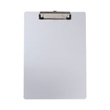 Aluminum Clipboard with Low Profile Clip, 0.5" Clip Capacity, Holds 8.5 x 11 Sheets, Aluminum