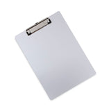 Aluminum Clipboard with Low Profile Clip, 0.5" Clip Capacity, Holds 8.5 x 11 Sheets, Aluminum