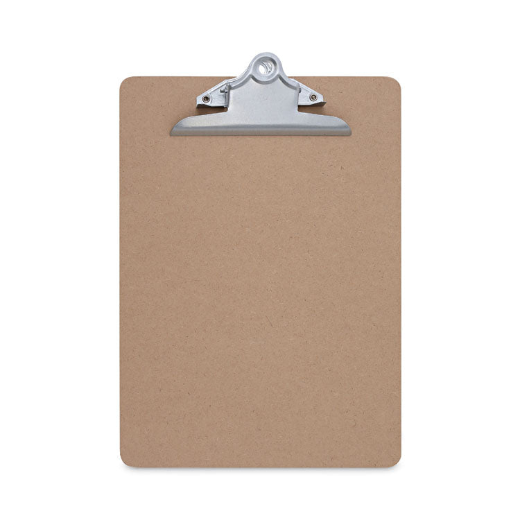 Hardboard Clipboard, 1.25" Clip Capacity, Holds 8.5 x 11 Sheets, Brown, 3/Pack